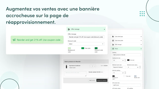 Augmentez  ventes ac une bannière accrocheuse sur page commande.