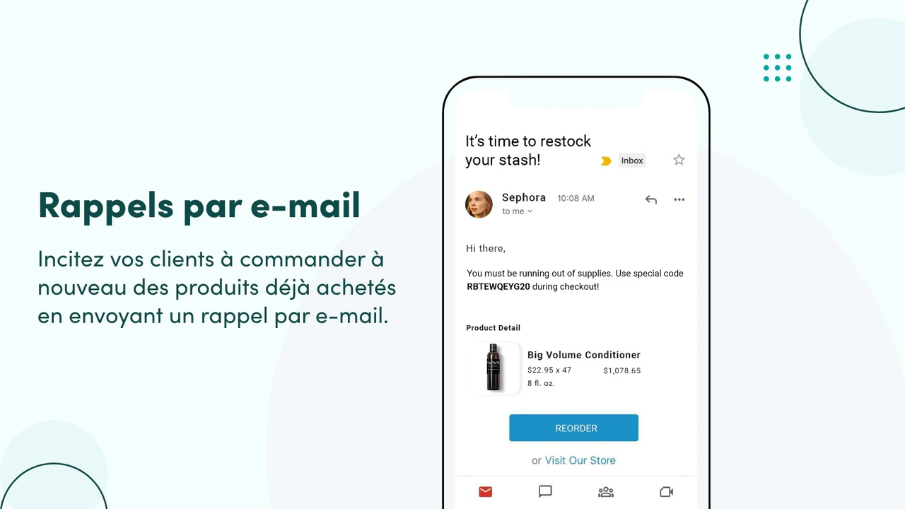 Rappels par e-mail