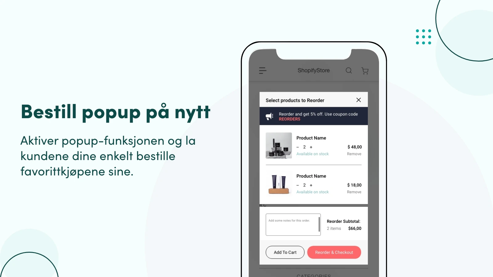 Bestill popup på nytt