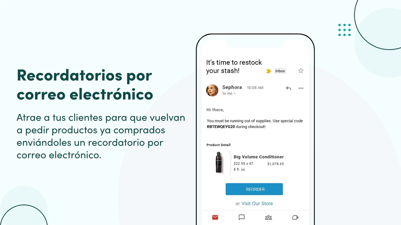 Recordatorios por correo electrónico