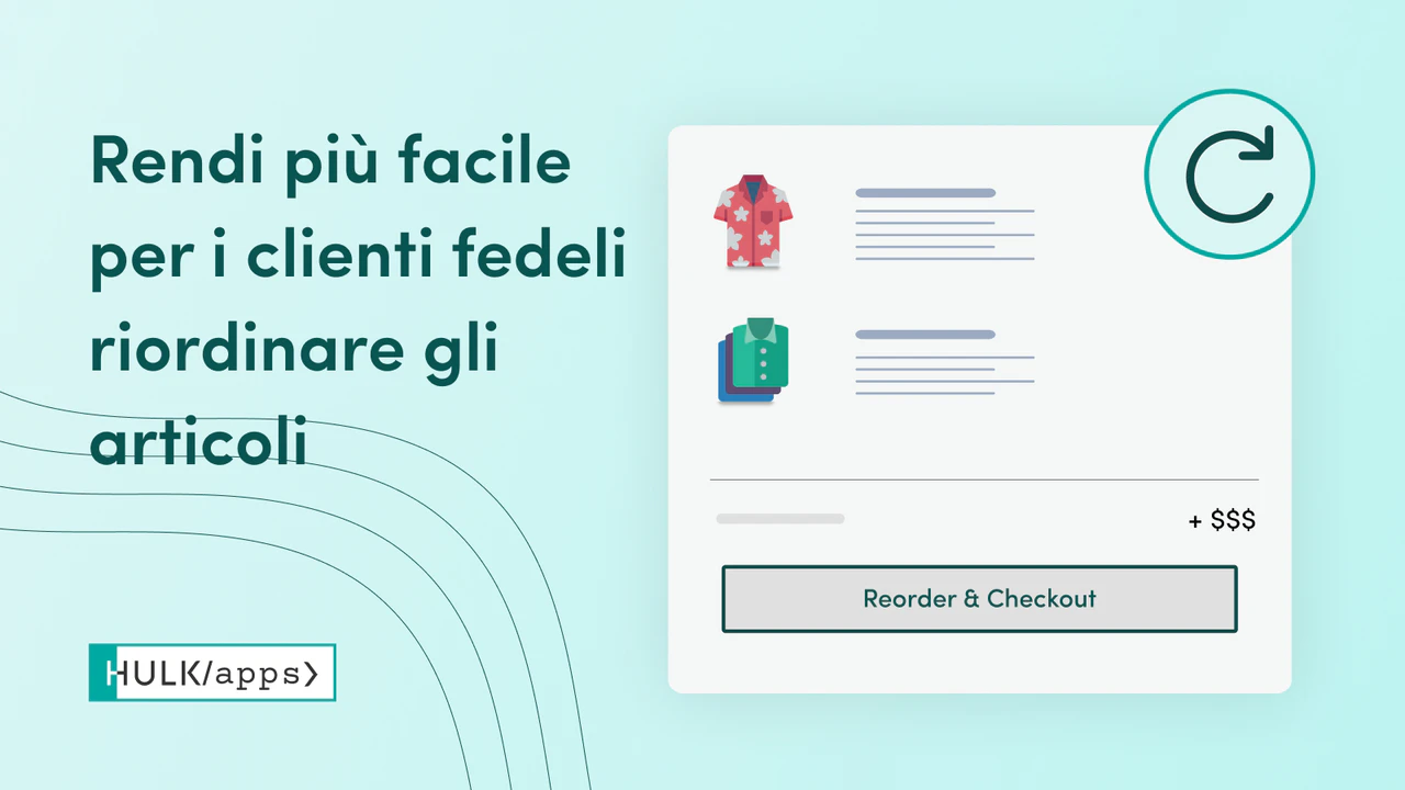 Shopify Reorder Master - Ordini ripetuti di HulkApps
