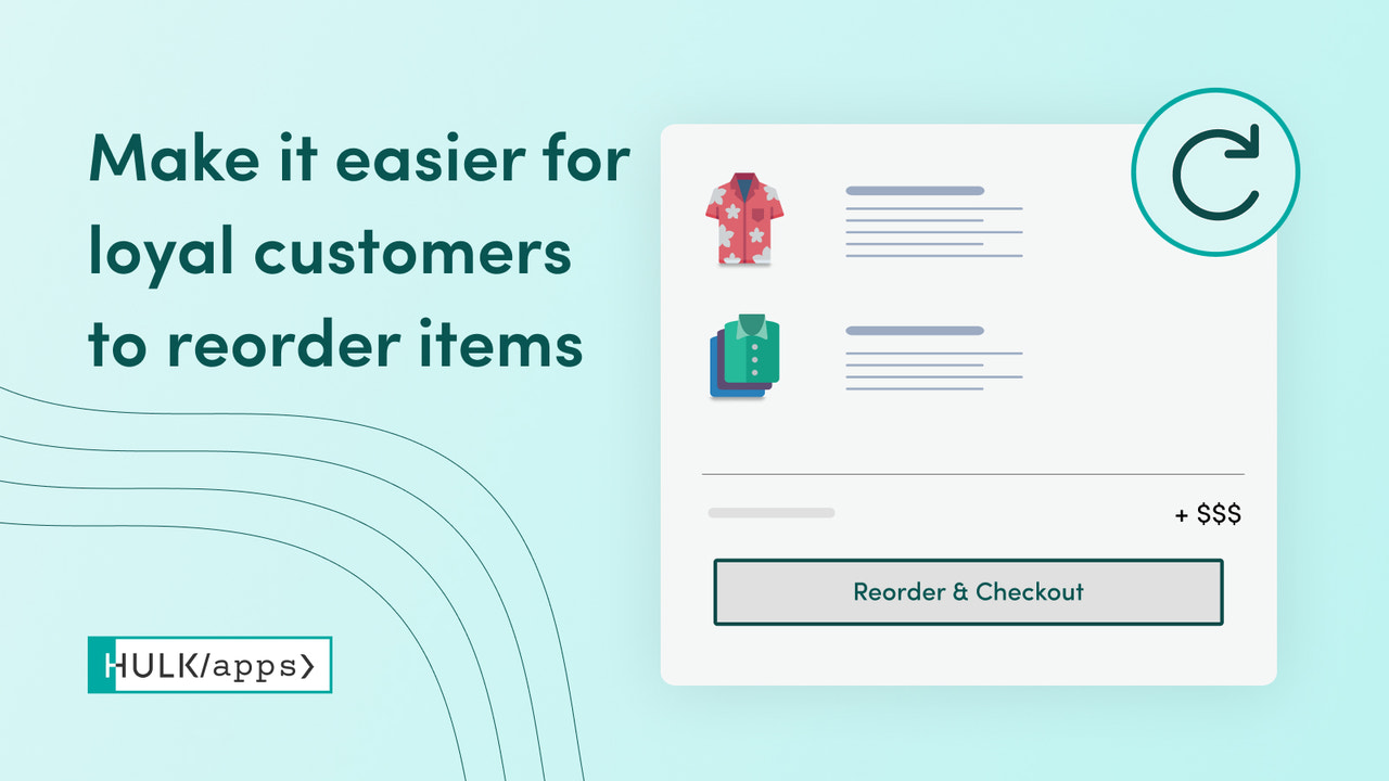 The Shopify Reorder Master - Repeat Orders by HulkApps