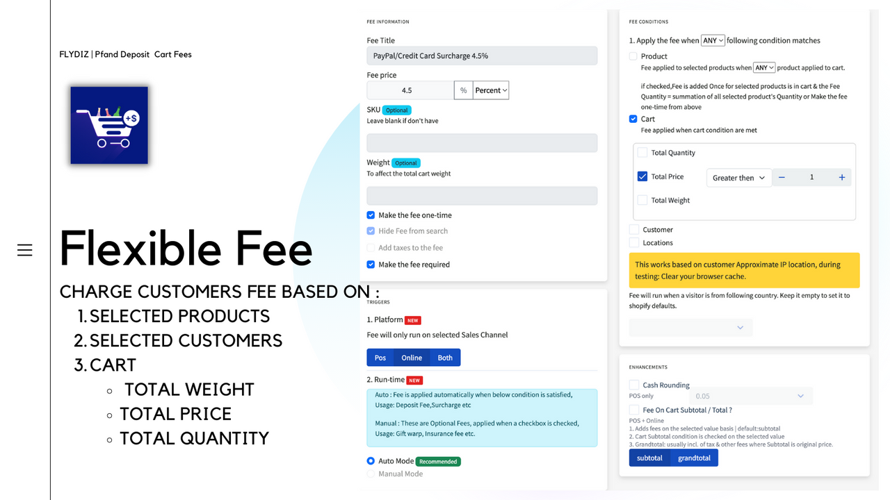 Pfand ‑ Deposit & Cart Fee - Percentage or Fixed Fee on Shopify