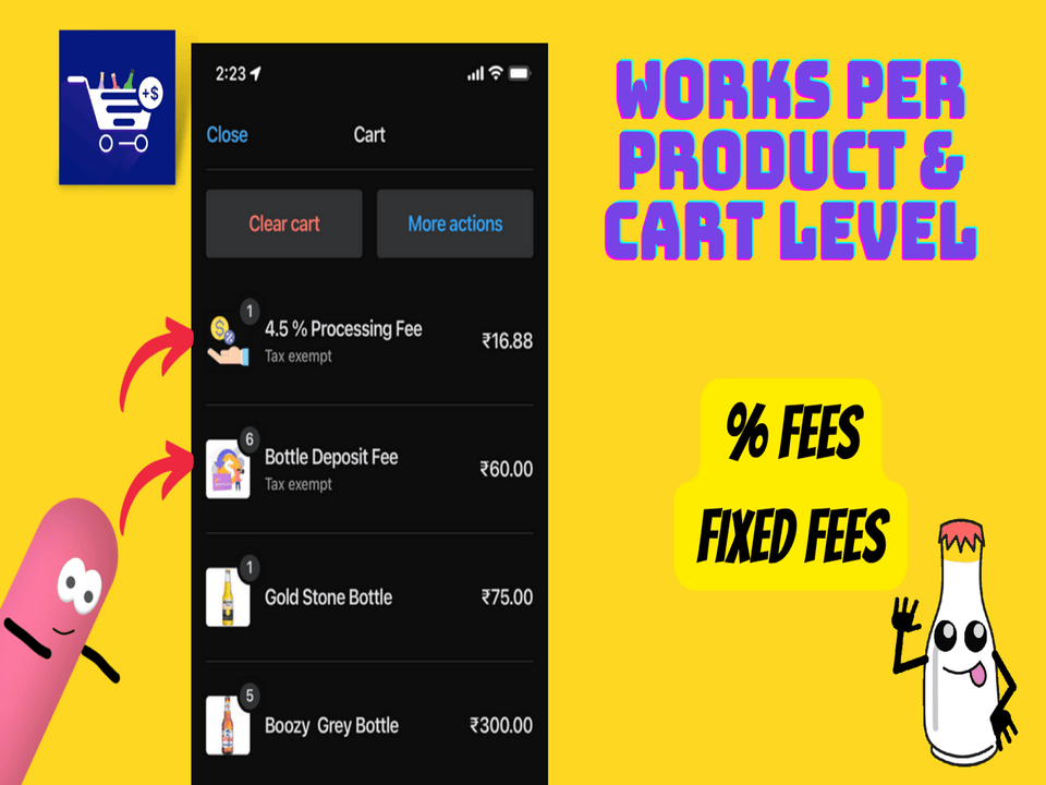 Percentage or Fixed Fee on Shopify Pfand Deposit App