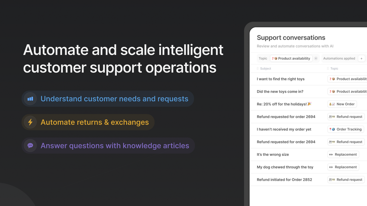 Aide for Automating Customer Support Operations