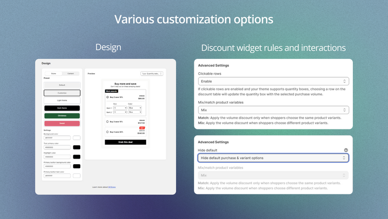 Quantity Discounts ‑ Selector Screenshot