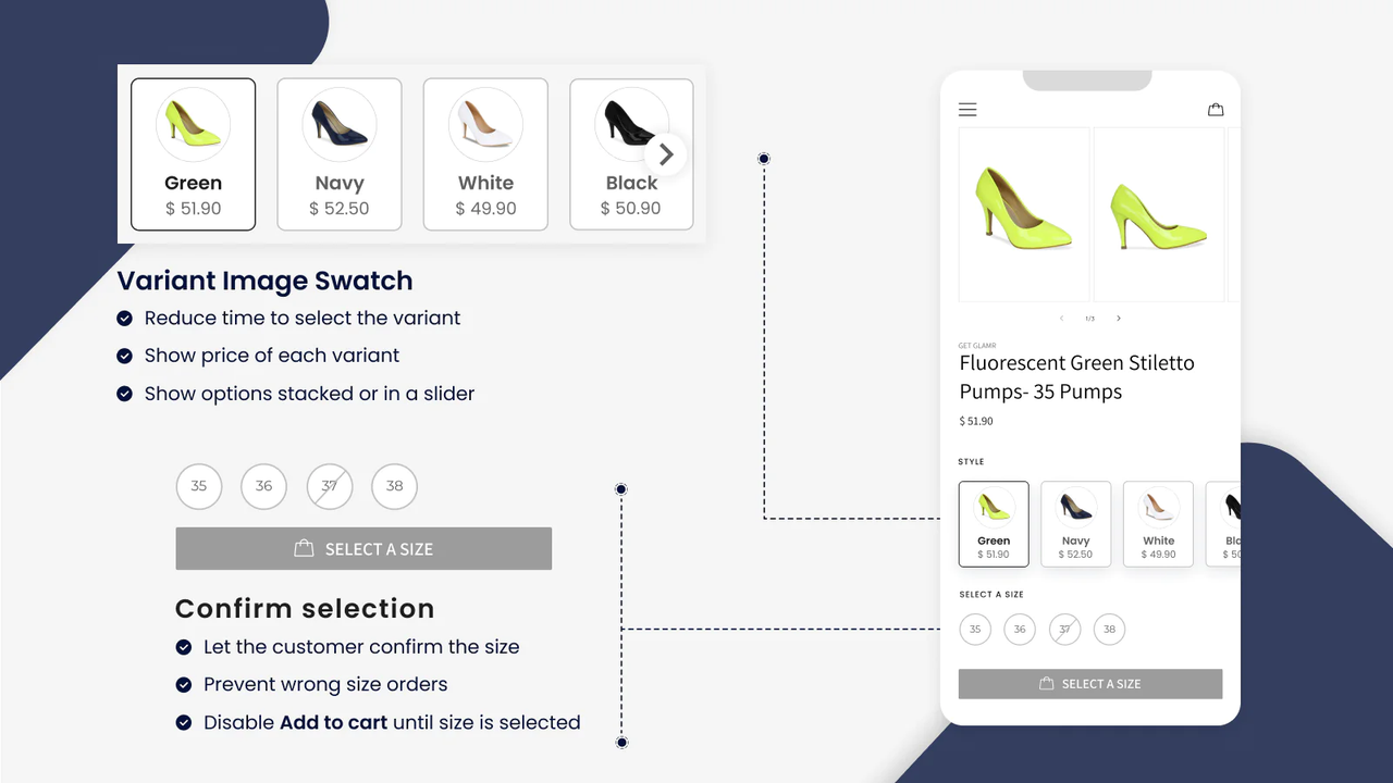 Varyant Resim Swatch - Varyant Seçenekleri Swatch King Shopify