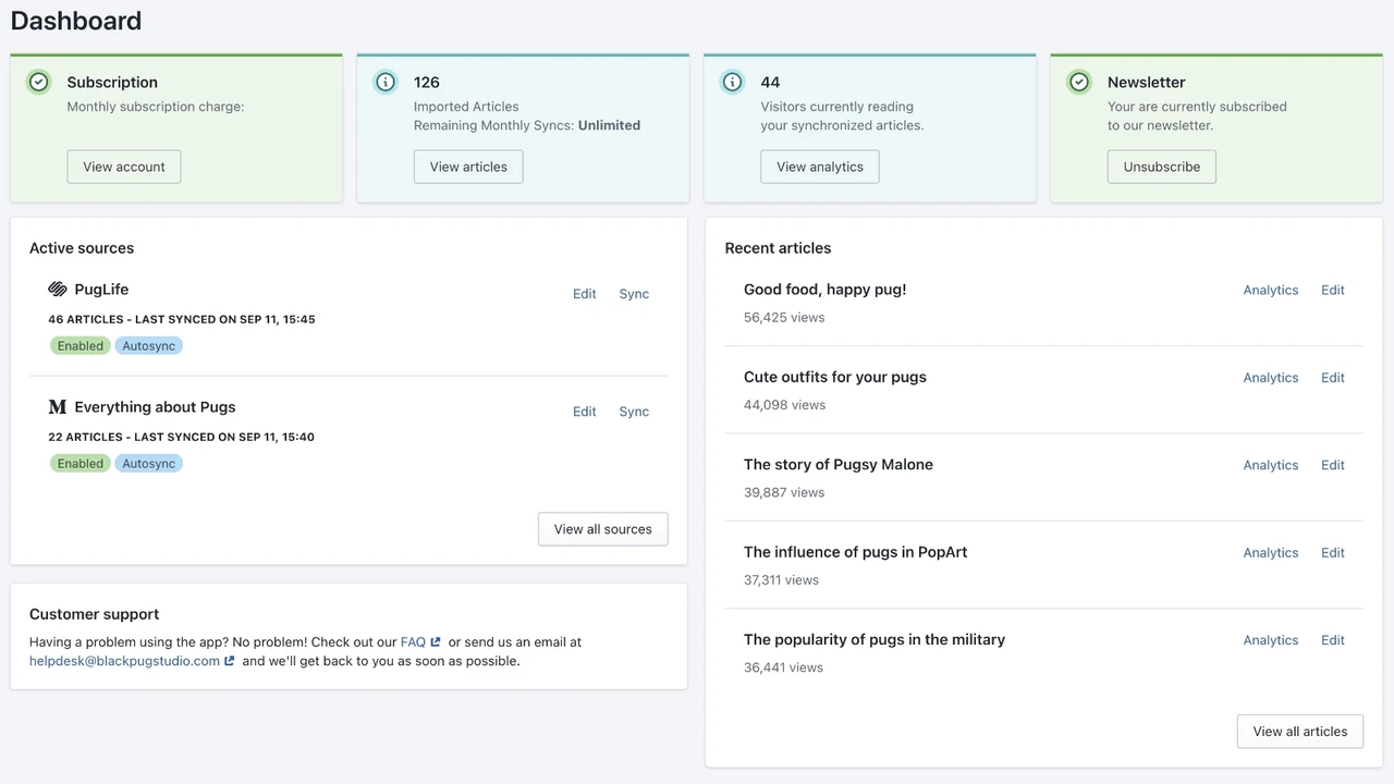 PugSync Dashboard