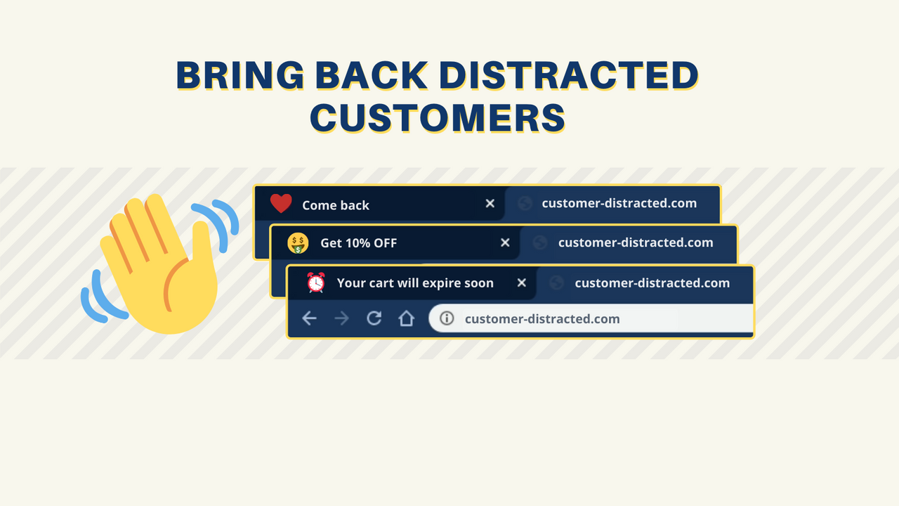 Ramenez les clients distraits, réduisez l'abandon de panier