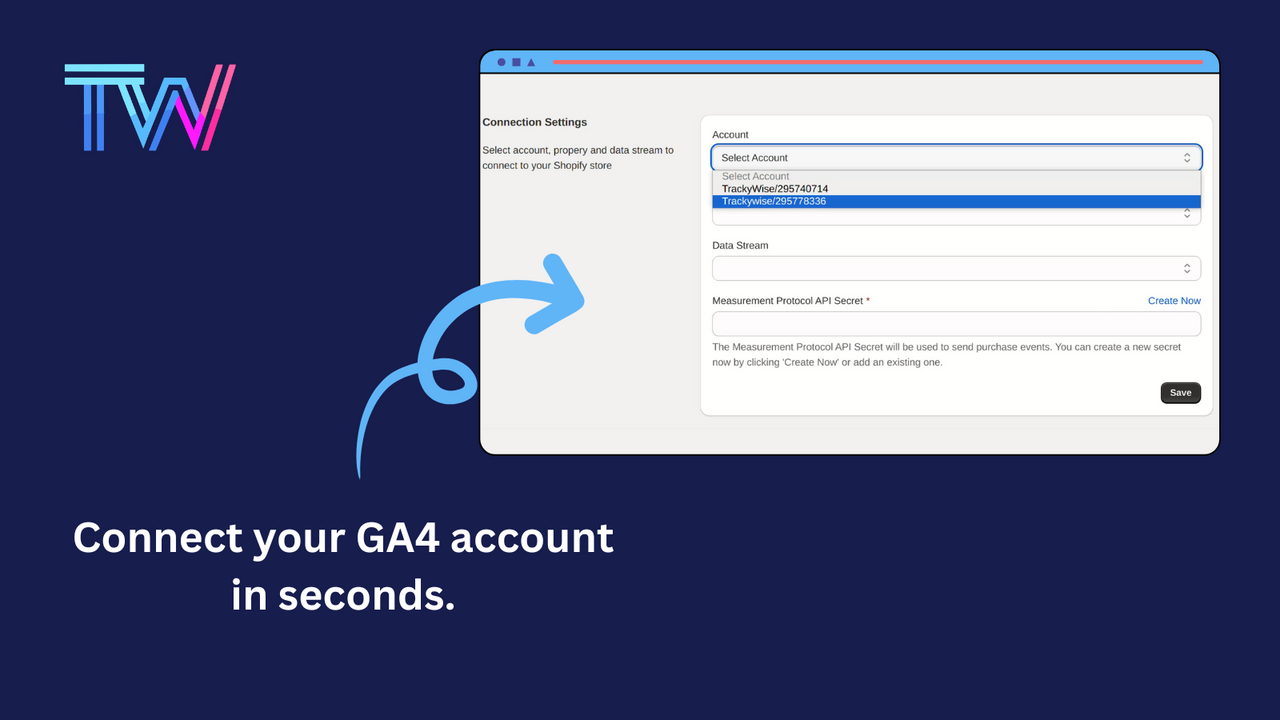 几秒钟内连接您的 ga4 账户