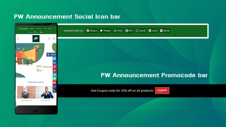 PW Announcement Bar Screenshot