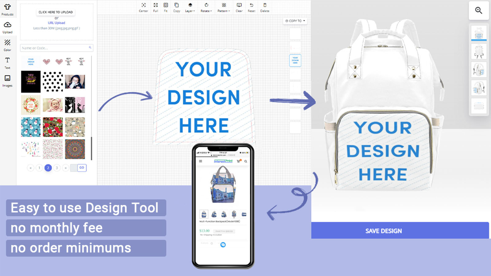 Eenvoudig ontwerpsysteem, mock-up generator