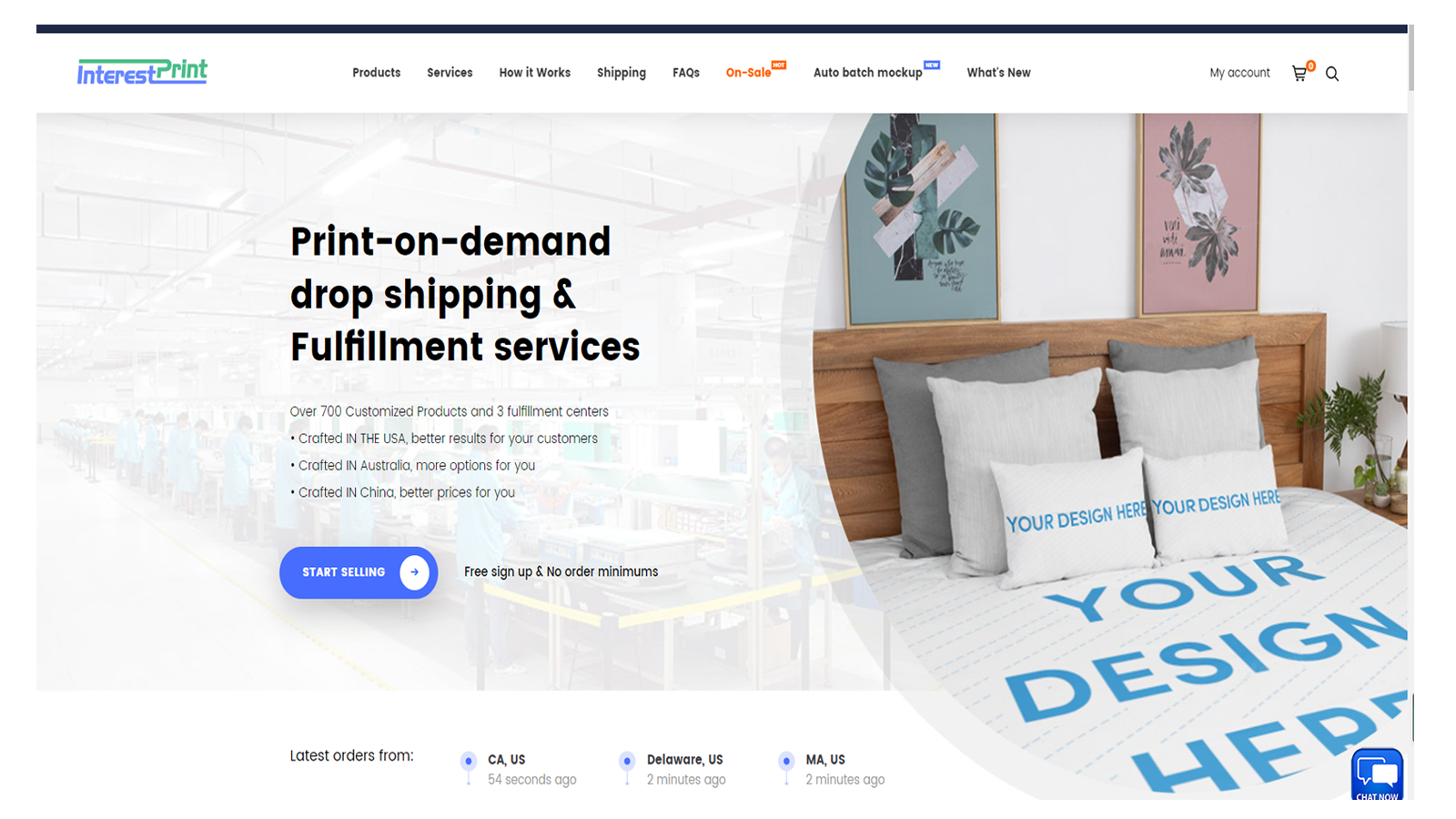 InterestPrint-Servicio de dropshipping e impresión bajo demanda