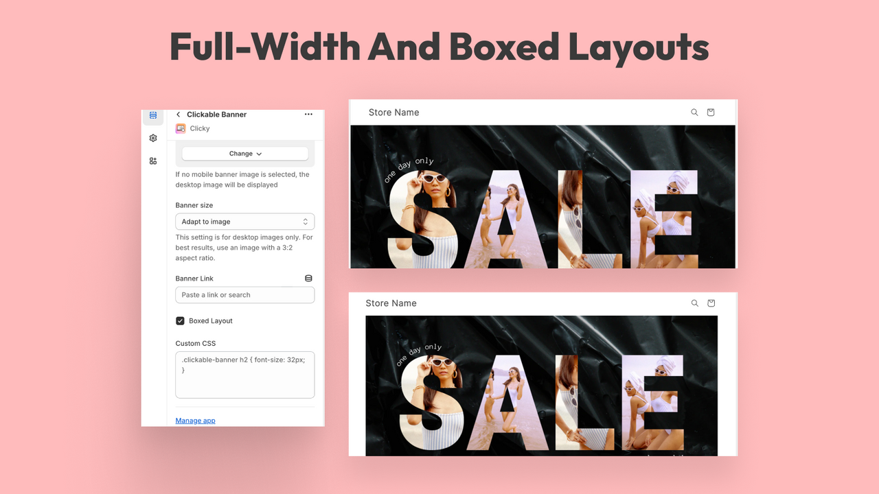 Full Width och Boxade Layouts