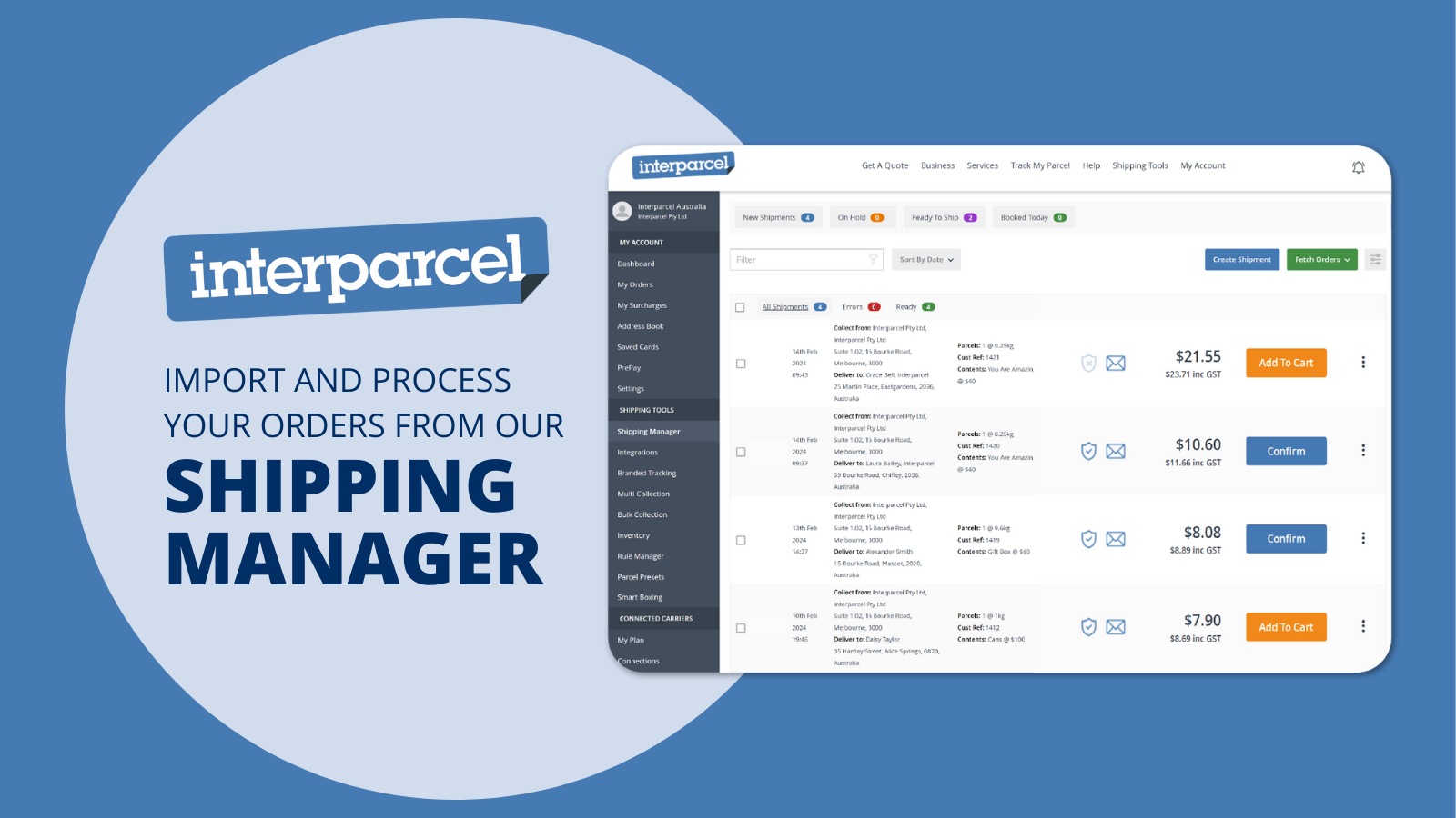 Importer og Behandl Dine Ordrer Fra Vores Forsendelsesmanager