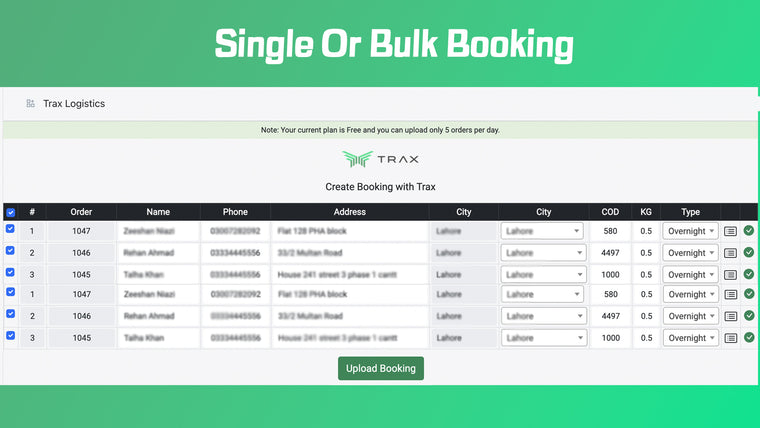 Trax Logistics Screenshot