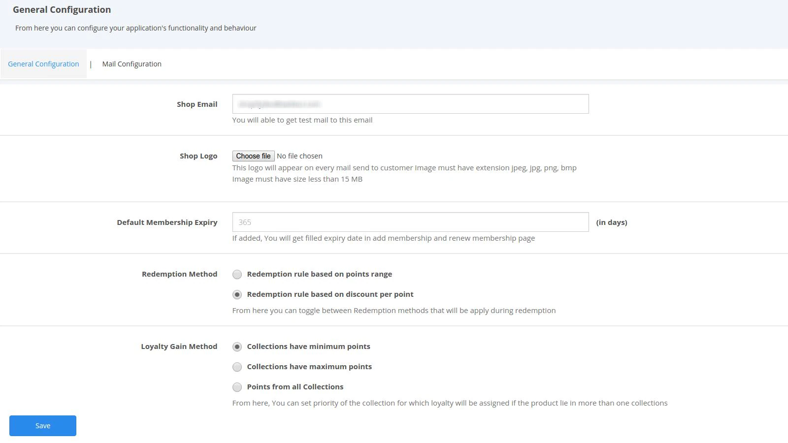 pos membership configuration