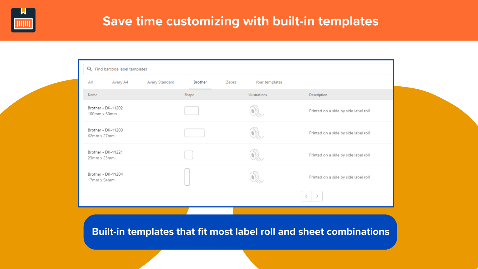 templates matching popular printer models