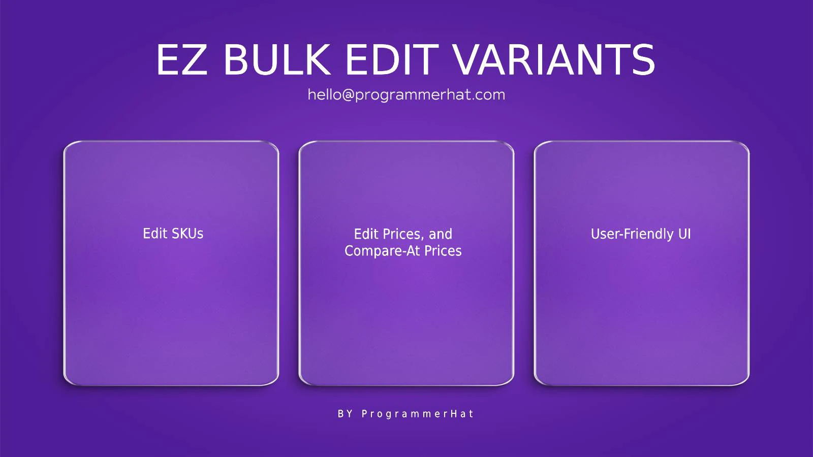 Bulk Edit Variants.