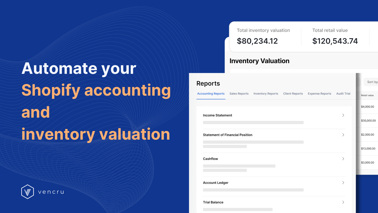 自动化您的Shopify会计和库存估值