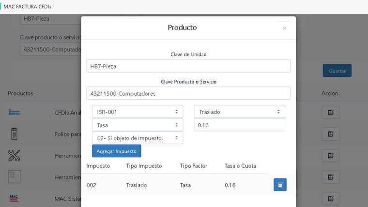 MAC FACTURA CFDIs Screenshot