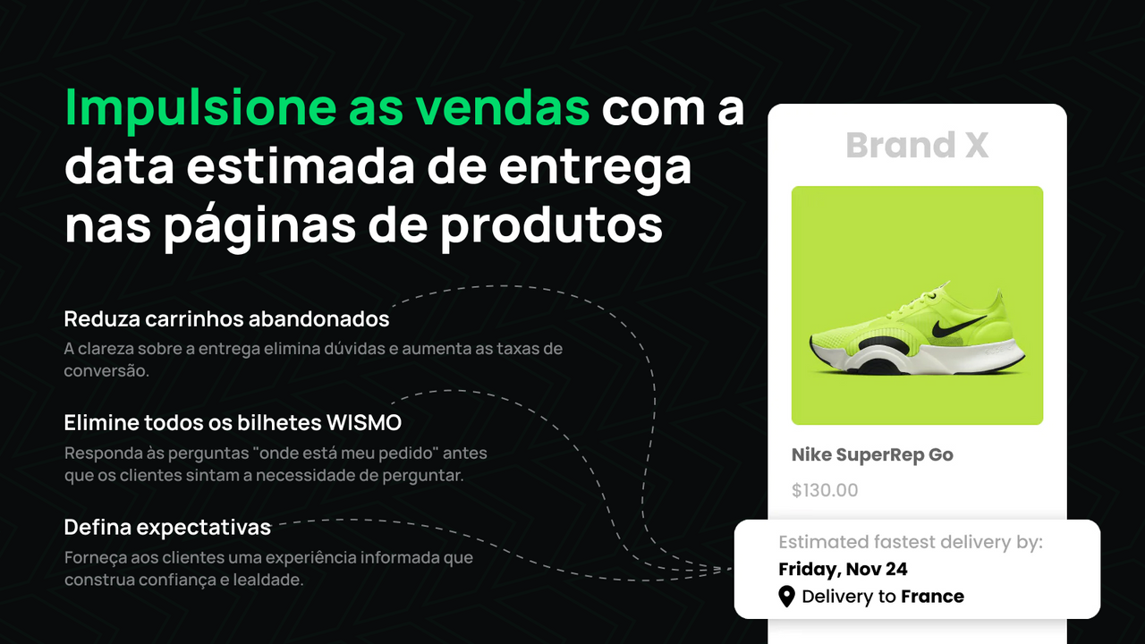 Adicionar data de entrega estimada às páginas de produtos