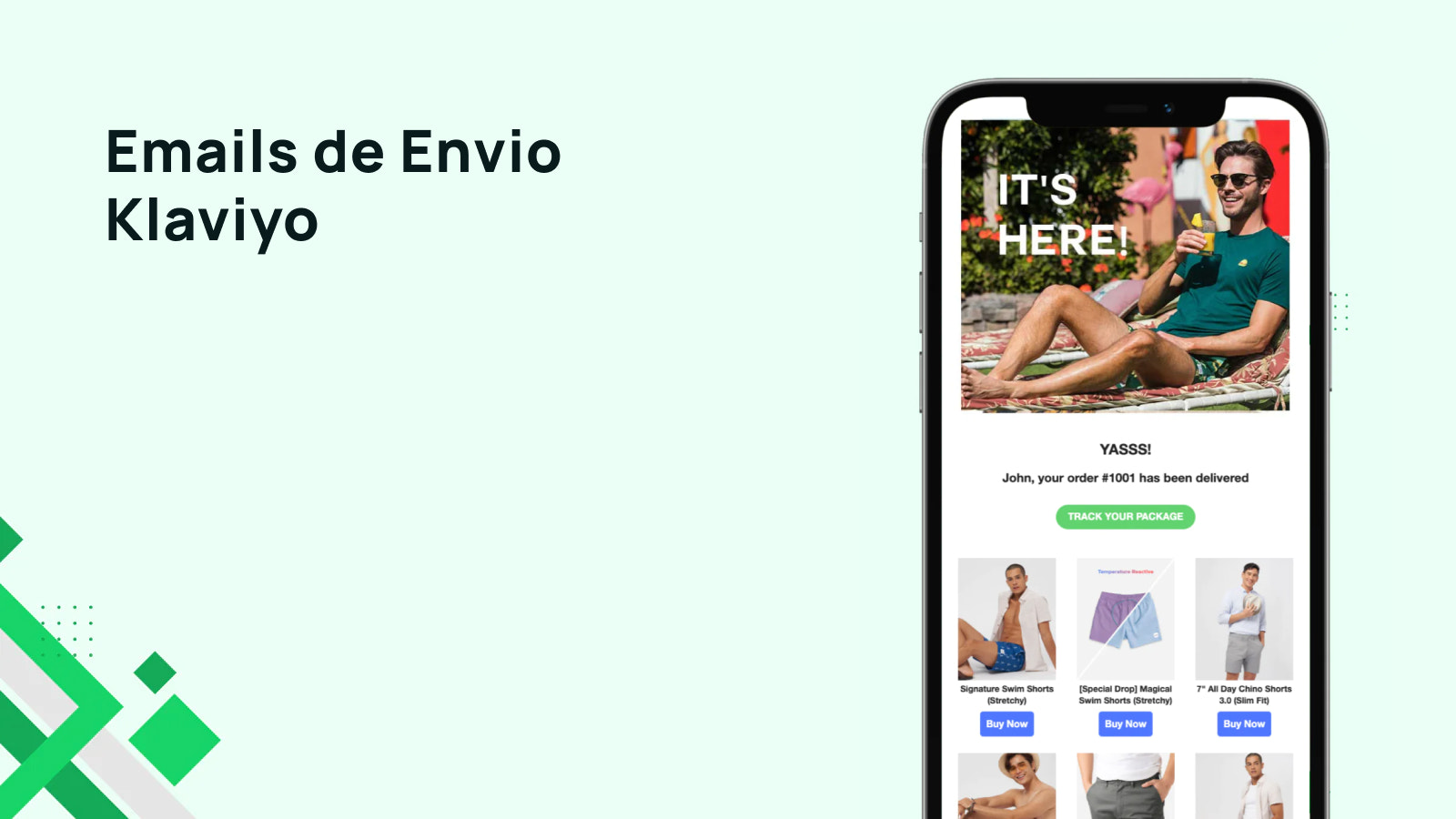 E-mails de envio Klaviyo