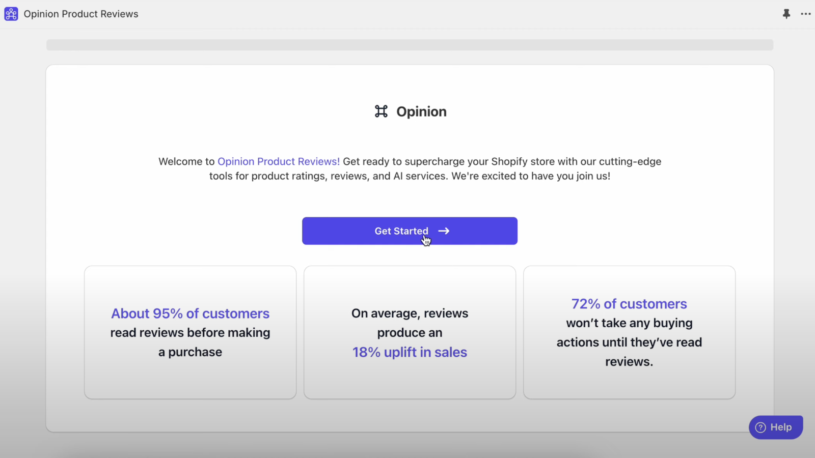 Opinion Product Reviews Screenshot