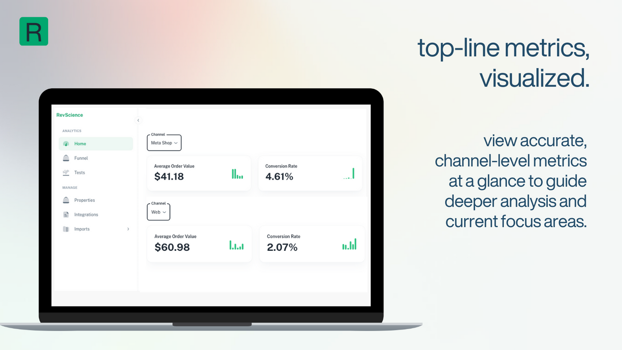 Simplified dashboard that surfaces the metrics that matter