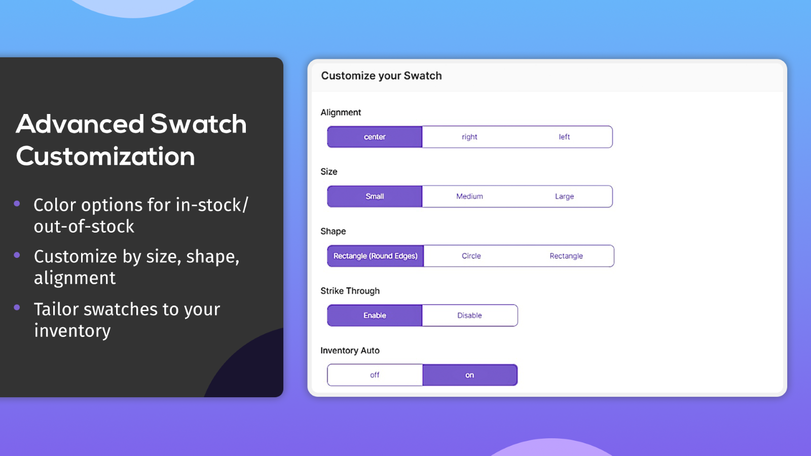 Swatch Customization