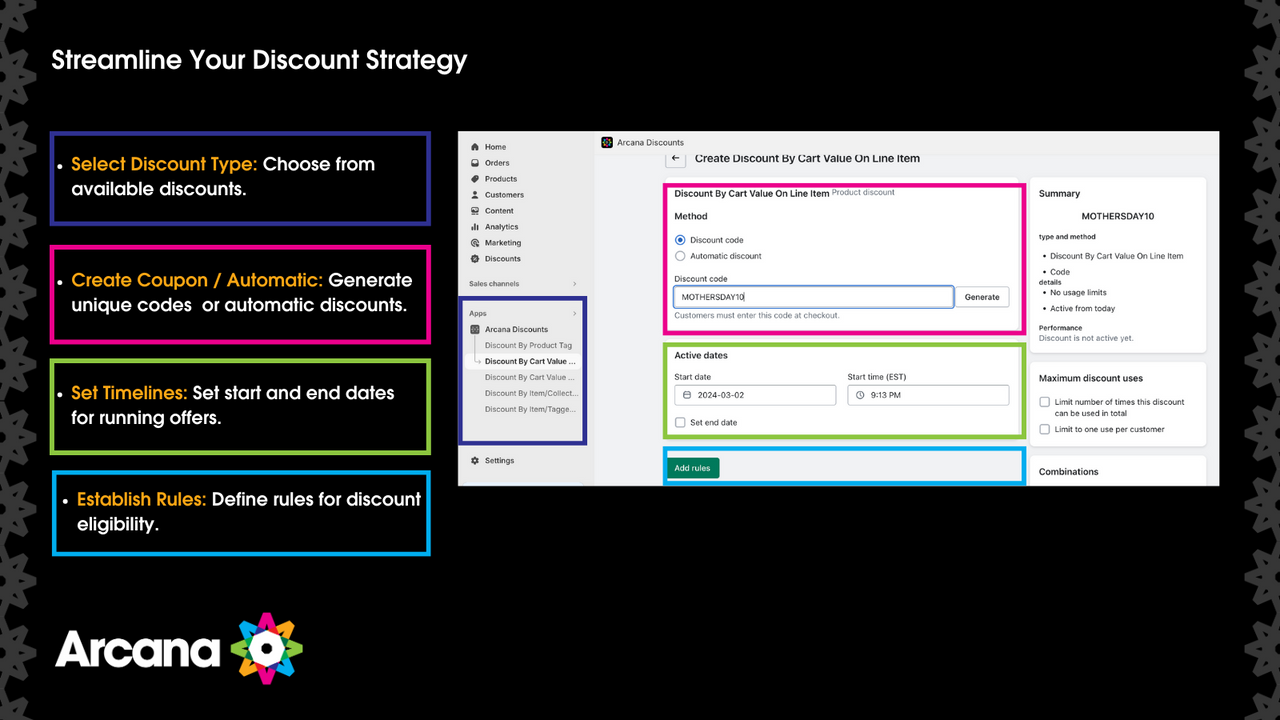 Option de réduction par valeur du panier