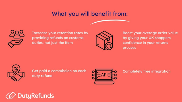 Beneficios de trabajar con Duty Refunds