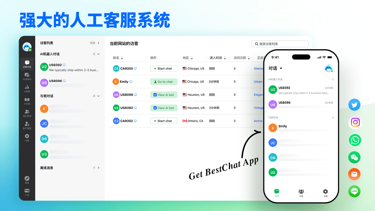 强大的人工客服系统