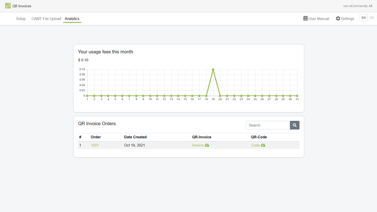 iQR Invoices Screenshot