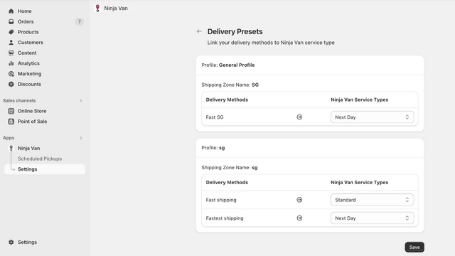 Custom Delivery Names Supported