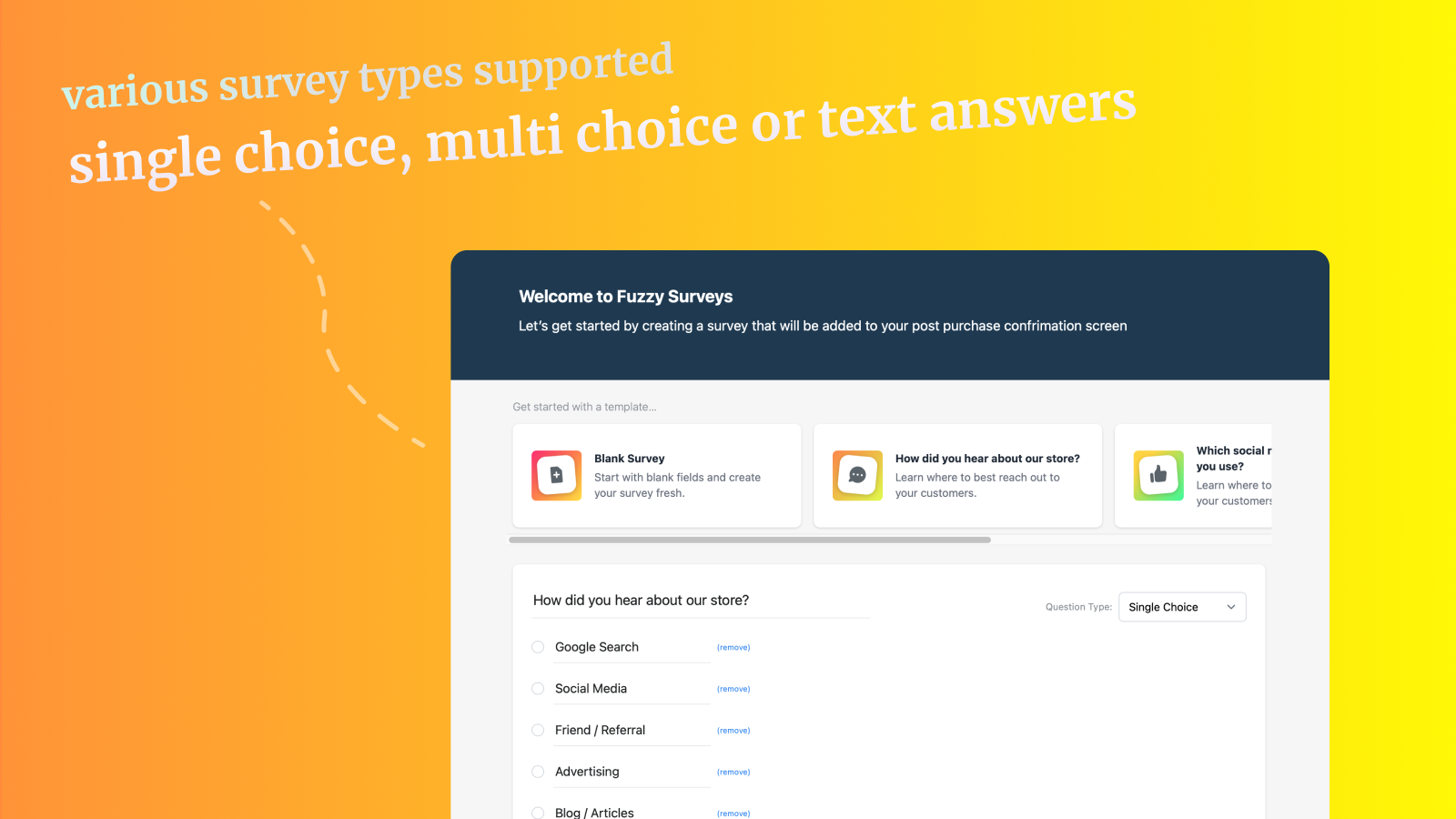 verschillende soorten enquêtes ondersteund - enkelvoudige, meervoudige of tekst antwoorden
