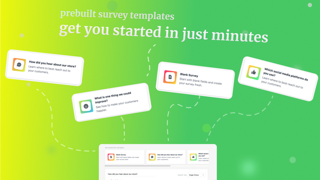 vorgefertigte Umfragevorlagen bringen Sie in nur wenigen Minuten zum Start
