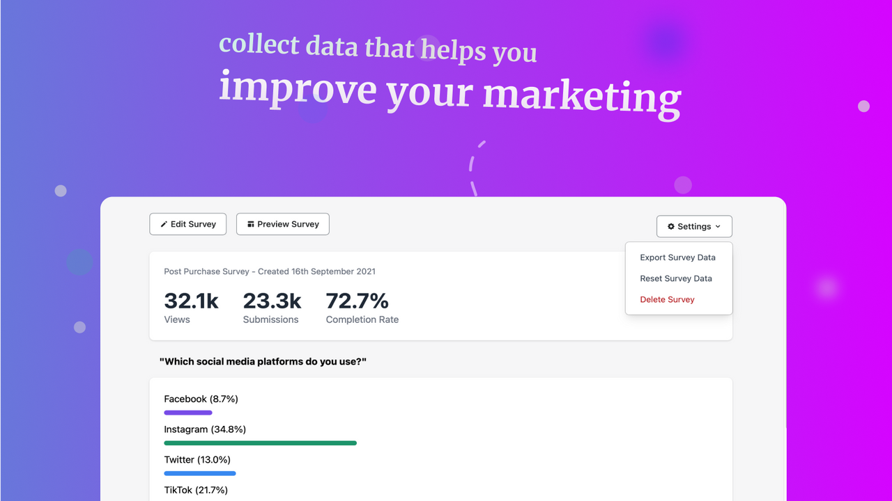 samla in data som hjälper dig att förbättra din marknadsföring