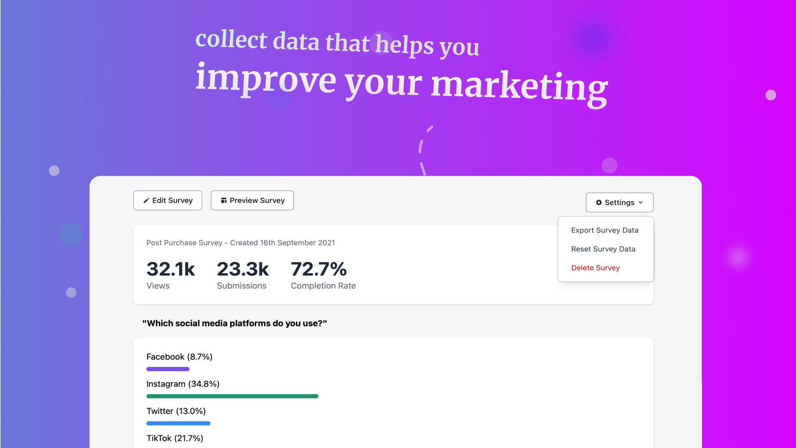 collect data that helps you improve your marketing