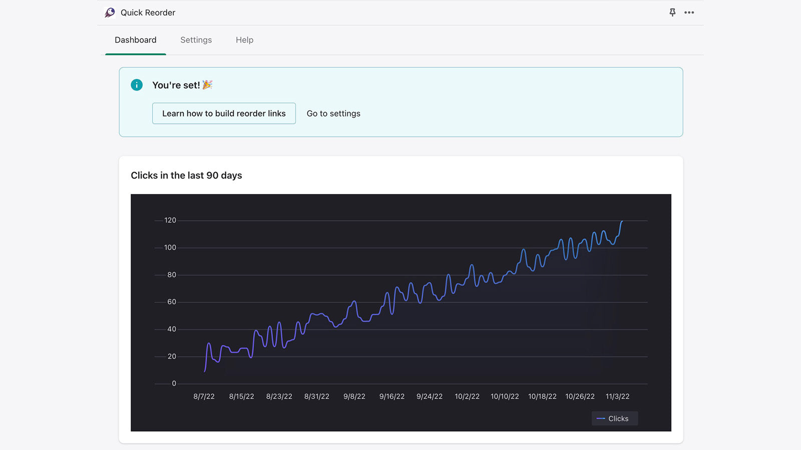 Meteoric Reorder Screenshot