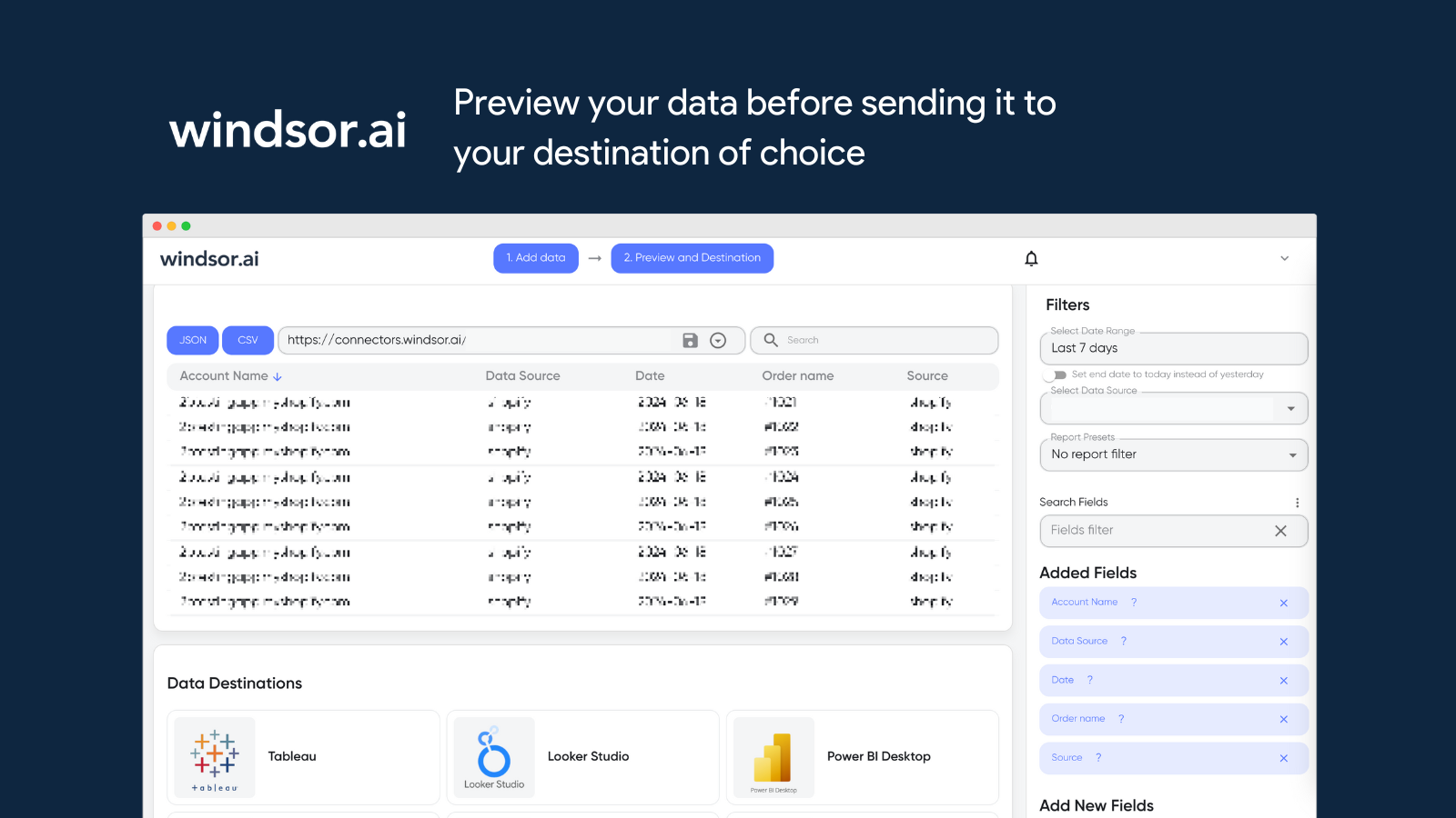 Preview your data