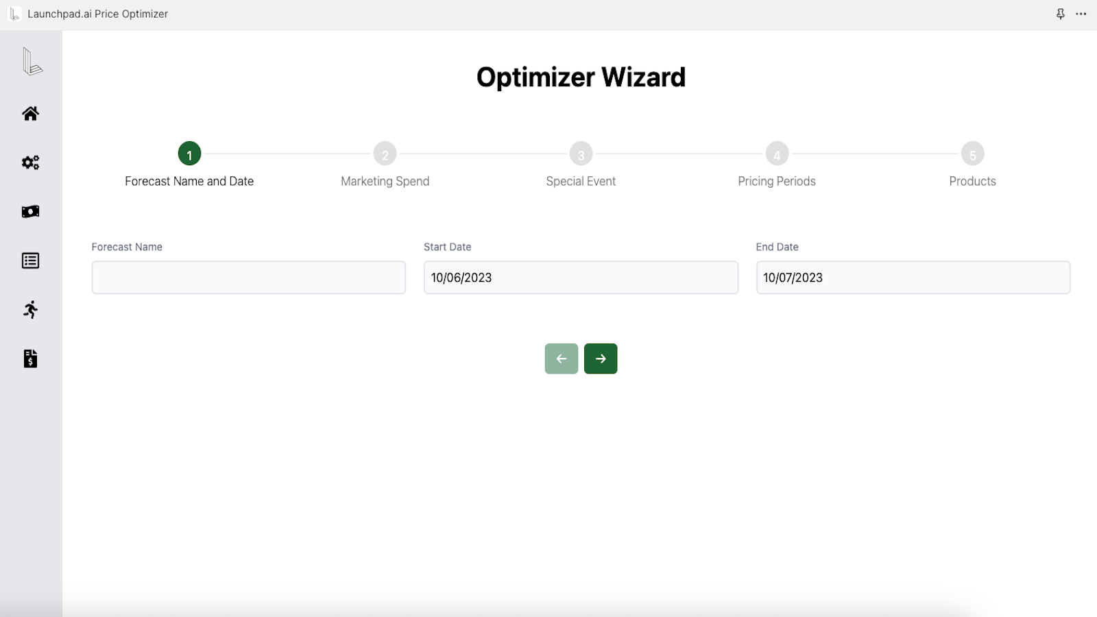 El Asistente de Optimización te guiará a través del proceso