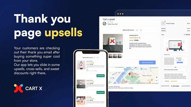 Dashboard, one click upsell