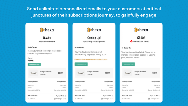 E-mails personalizados para o cliente para engajamento inteligente