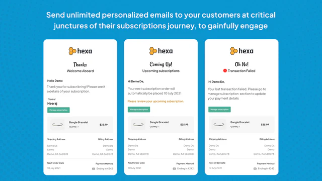 E-mails personalizados para o cliente para engajamento inteligente