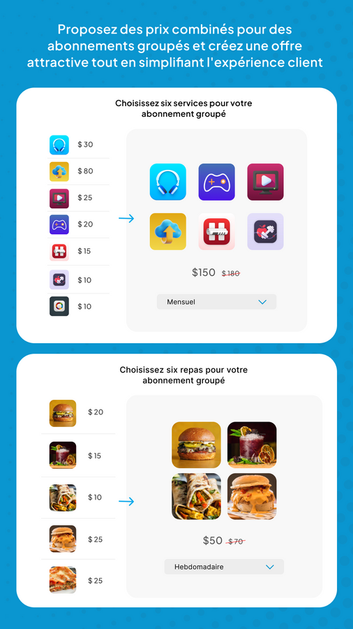 Proposez des prix combinés pour vos abonnements groupés