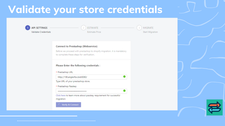 Prestify: Prestashop Migration Screenshot