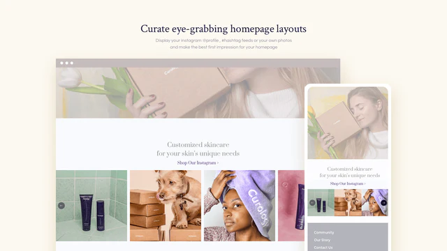 Curate eye-grabbing homepage layouts