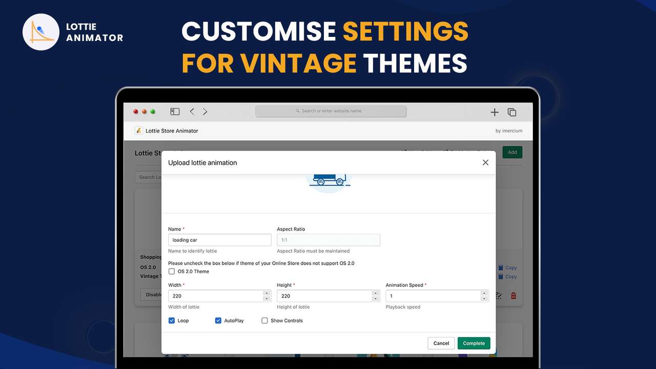 Customise Settings