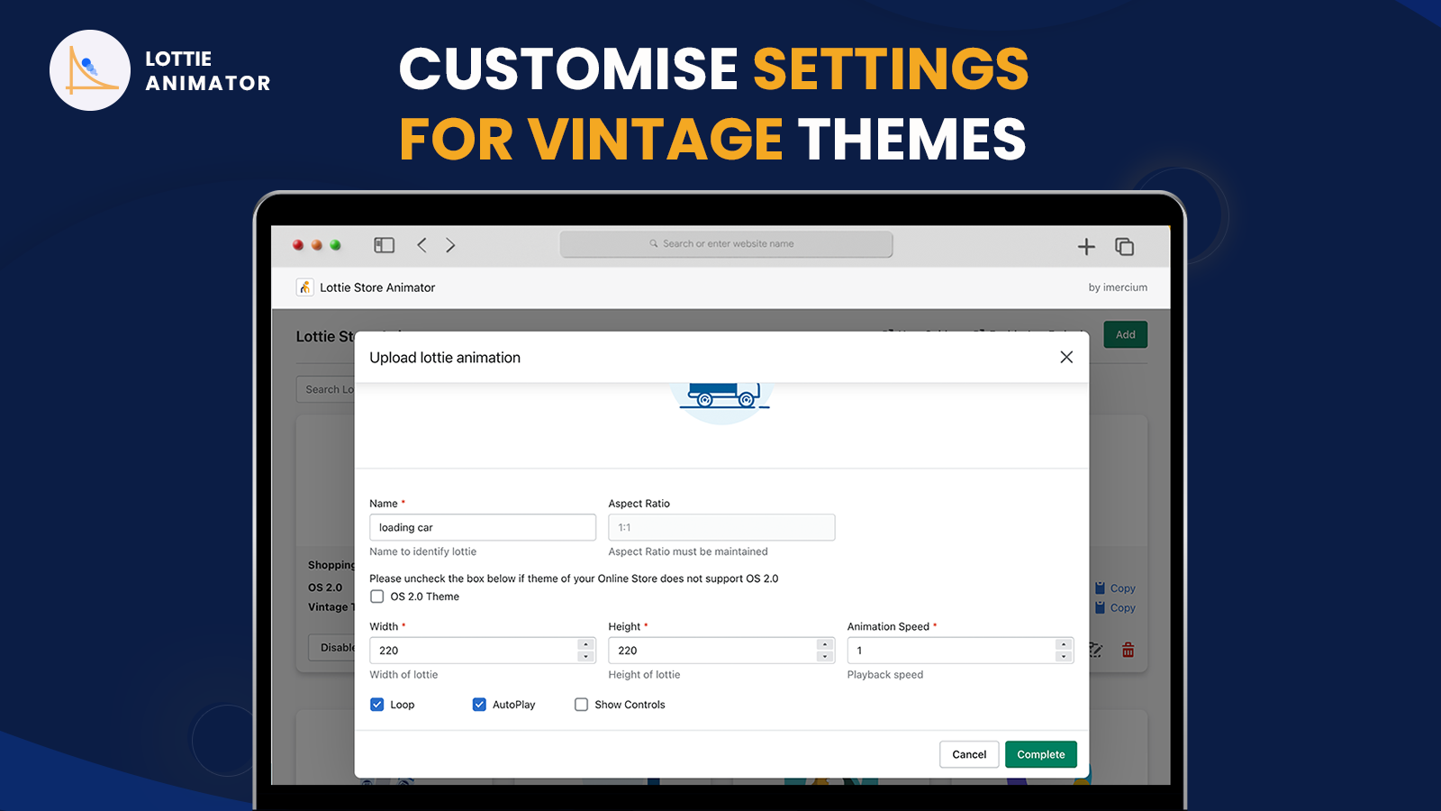 Customise Settings